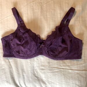 Oola purple unpadded bra.